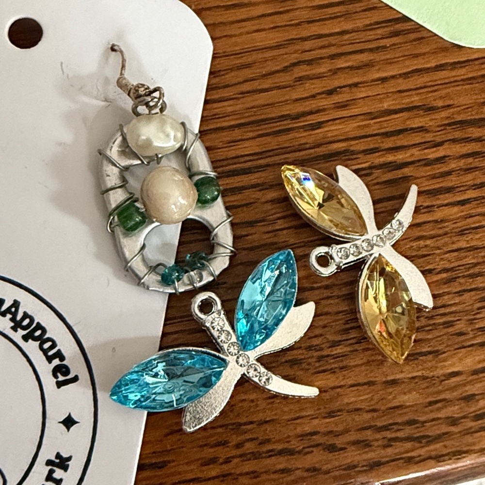 YOU PICK COLOR OF DRAGONFLIES!! Customized Dragonfly Earrings Upcycled by EKA